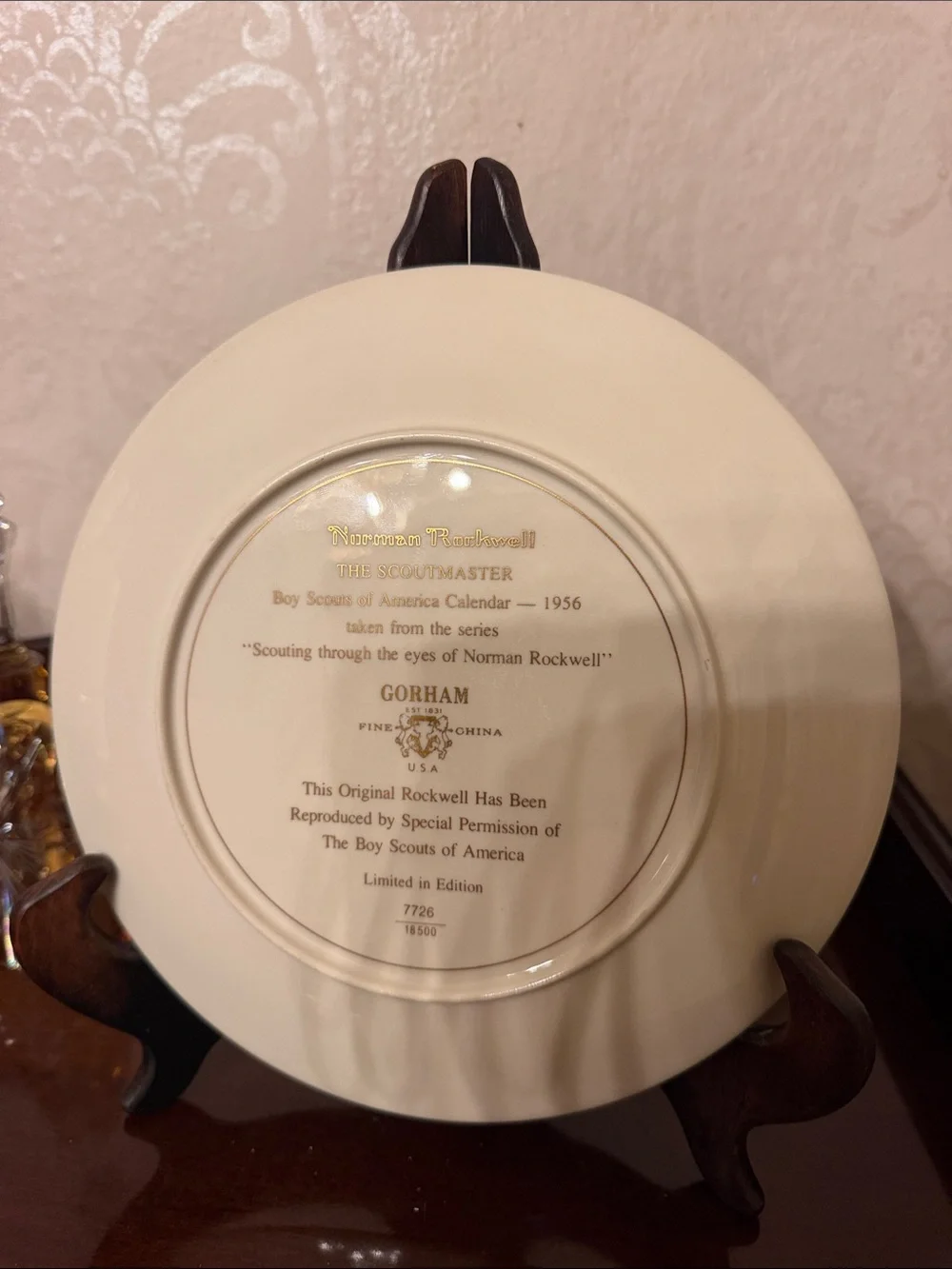 “The Scoutmaster “ collector plate , Boy Scouts of America by Gorham